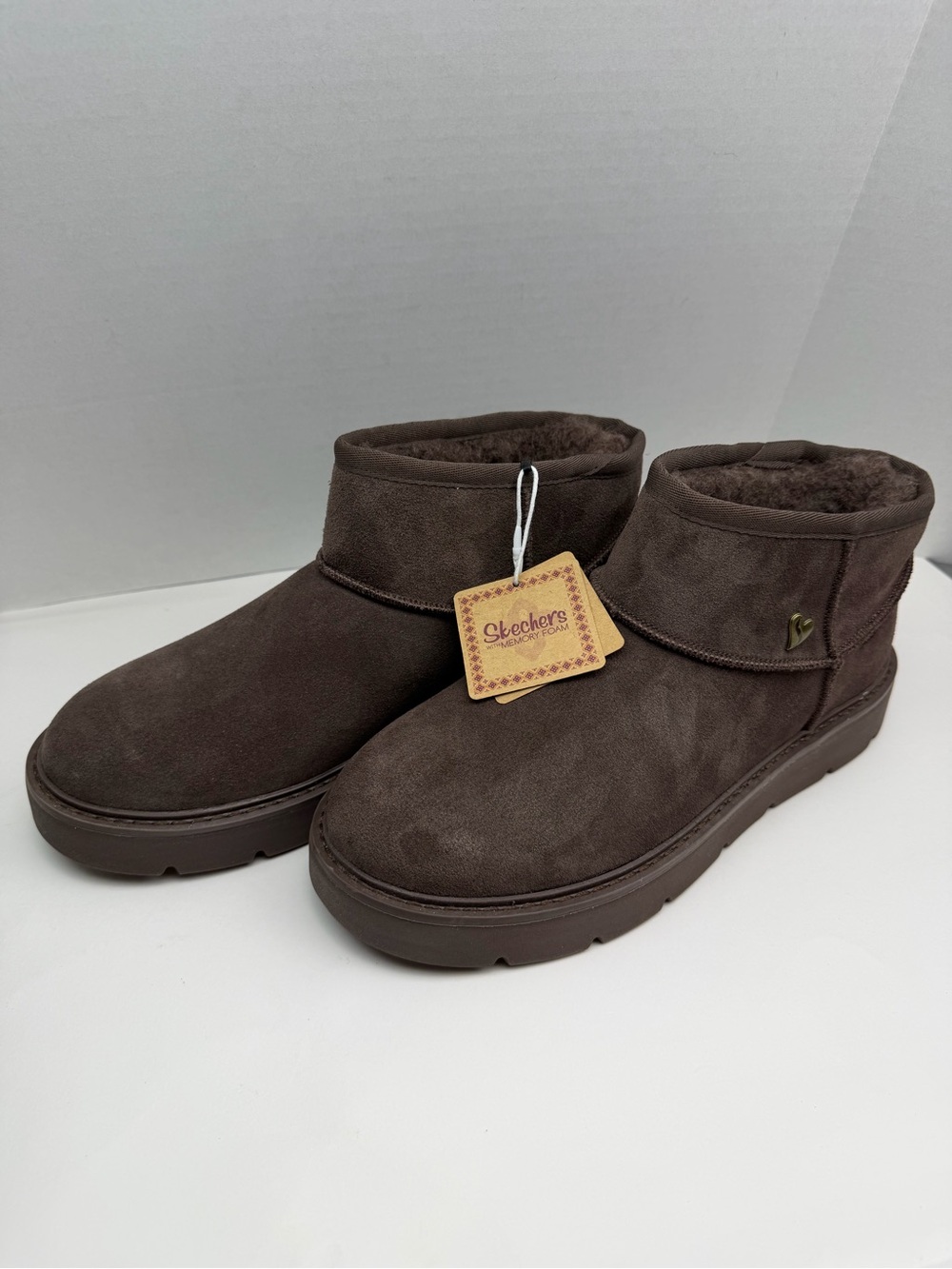 Brand New Sketcher Keepsake Cozy Mini Chocolate Non Slip Boots 8 Women’s 167848